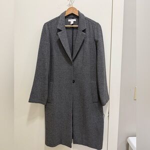 H&M Charcoal Textured Peacoat